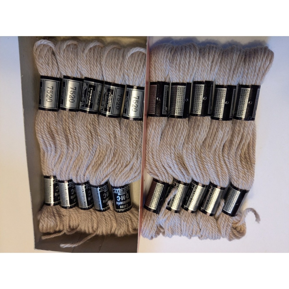 10 Skeins Laine Tapisserie DMC 100% Wool 8 Meters ea #7520 Beige Brown Very Ligh